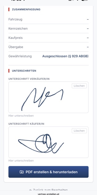 Digital unterschreiben direkt am Handy